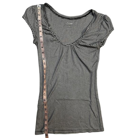 🖤 Express One Eleven Black & White Striped Ruched Tee – XS 🖤 - Picture 6 of 6